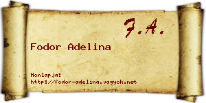 Fodor Adelina névjegykártya